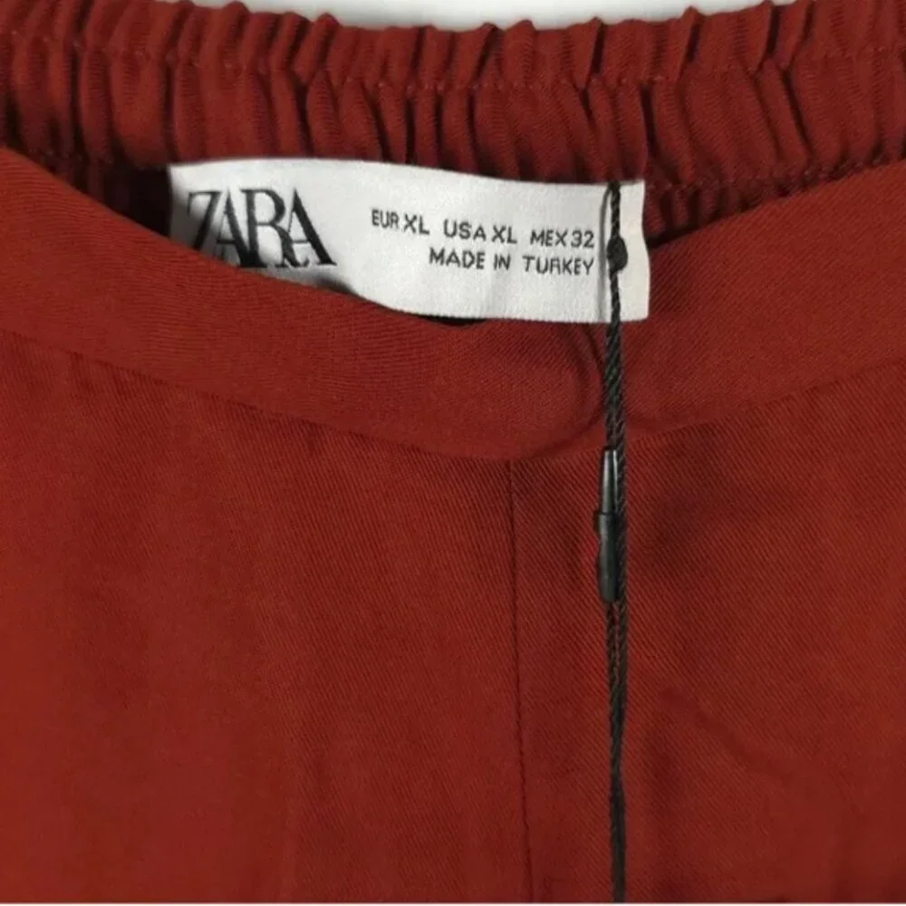 NWT ZARA Wide Leg Flowy Back Elastic Waist Pants Flying FabricCooper 9479/054 XL